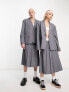 Reclaimed Vintage genderless boxy blazer co-ord in grey