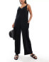 Фото #1 товара ASOS DESIGN beach jumpsuit with pocket detail in black