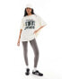 Фото #2 товара ASOS DESIGN textured boyfriend fit t-shirt with athletics department graphic in cream