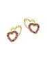 ფოტო #3 პროდუქტის 14k Gold Plated Colored Cubic Zirconia Stud Earrings