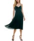 ფოტო #1 პროდუქტის Juniors' Cutout Tie-Back Pleated Midi Dress