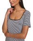 Фото #5 товара Women's Square-Neck Logo T-Shirt Dress