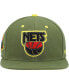 ფოტო #3 პროდუქტის Men's x Lids Olive New Jersey Nets Dusty NBA Draft Hardwood Classics Fitted Hat