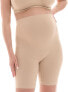 Фото #5 товара Heart Mother Maternity Slip-Overbelly Briefs with Long Leg, Seamless Support, Over belly Shorts, Beige/Black, Pack of 1 and 2 - 5500