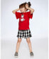 Фото #3 товара Футболка для малышей Deux Par Deux органического хлопка с оборками на рукавах True Red - Для девочек