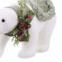 Christmas bauble White Multicolour Plastic Polyfoam Fabric Bear 13 x 32 x 15 cm