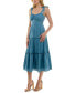 ფოტო #5 პროდუქტის Women's Tied Ruffle Fit & Flare Midi Dress