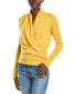 Sofiacashmere Modern Faux Wrap Cashmere Sweater Women's