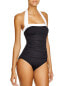 Lauren Ralph Lauren 281053 Bel Air Shirred Bandeau One-Piece Black Size 6