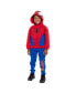 Фото #7 товара Boys Spider-Man Avengers Fleece Cosplay Pullover Hoodie and Jogger Pants Outfit Set to (2T - 18-20)