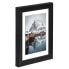 Hama Oslo - Glass - MDF - Black - Single picture frame - Table - Wall - 10 x 15 cm - Reflective
