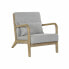 Кресло DKD Home Decor Серый полиэстер лён древесина каучукового дерева (65 x 83 x 74 cm)