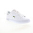 Фото #3 товара Lacoste Powercourt 124 2 SMA Mens White Leather Lifestyle Sneakers Shoes