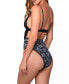 Women's Jasmine Lace and Printed Spandex Teddy