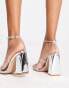 Фото #6 товара Simmi London Wide Fit Inez block heel embellished sandals in silver