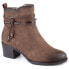 Фото #1 товара Jezzi W JEZ415B insulated high-heeled ankle boots with decoration, brown