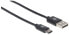 Фото #8 товара Manhattan USB-C to USB-A Cable - 3m - Male to Male - 480 Mbps (USB 2.0) - Hi-Speed USB - Black - Lifetime Warranty - Polybag - 3 m - USB C - USB A - USB 2.0 - 480 Mbit/s - Black