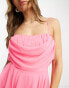 ASOS DESIGN corset mini dress with soft cowl front in pink