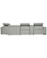 Фото #19 товара Jenneth 4Pc Leather Cuddler Sectional with 2 Power Recliners, Created for Macy's