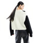 Фото #6 товара Edited contrast stitch knitted jumper in monochrome