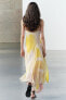 Фото #4 товара Платье в бельевом стиле с принтом ZARA