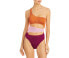 bond-eye Womens Rico Color Block Cutout One Piece Swimsuit Multicolor Size OS