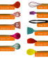 Silicone Spatula with Wooden Handles Set, 12 Pieces