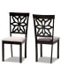 Фото #1 товара Samwell Modern and Contemporary Fabric Upholstered 2 Piece Dining Chair Set
