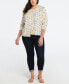 Фото #4 товара Plus Size Super Soft Floral Print Sweater
