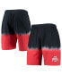 ფოტო #2 პროდუქტის Men's Black, Scarlet Ohio State Buckeyes Tie-Dye Shorts