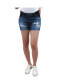 Фото #1 товара Med Wash Destructed Raw Hem Shorts with Belly Band
