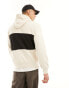 Champion hooded half zip top in beige