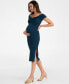 Фото #1 товара Women's Off-The-Shoulder Knitted Maternity Dress