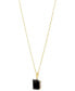 Фото #3 товара Macy's onyx Emerald-Cut 18" Pendant Necklace in 14k Gold