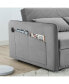 Фото #4 товара Pull-Out Sofa Sleeper, 3-In-1 Adjustable Sleeper With Pull-Out Bed, 2 Lumbar Pillows And Side