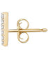 ფოტო #3 პროდუქტის Diamond Initial Single Stud Earring (1/20 ct. t.w.) in 14k Gold, Created for Macy's