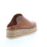Фото #8 товара Diba True Ab Igail 33620 Womens Brown Leather Slip On Platform Sandals Shoes