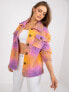 Фото #11 товара Женская теплая рубашка casual из твида с накладными карманами в клетку Factory Price