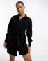 Фото #8 товара ASOS DESIGN cord belted shirt dress in black