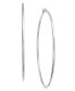 ფოტო #1 პროდუქტის Silver Plate or Gold Plate Wire Tube Extra Large Hoop Earrings