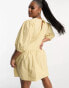 Фото #4 товара ASOS DESIGN Curve cotton drop waist mini dress with D-ring in camel