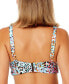 Фото #2 товара Women's Printed V-Neck Banded Bikini Top