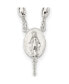 Фото #2 товара Diamond2Deal sterling Silver Polished Bead Rosary Pendant Necklace 18"
