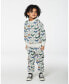 Фото #3 товара Toddler Boys Printed Fox Fleece Sweatpants Gray Mix - Toddler|Child