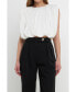 Фото #1 товара Women's Shirred Shoulder Cropped Top