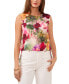 ფოტო #1 პროდუქტის Women's Floral Print Drawstring-Hem Sleeveless Top