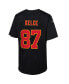ფოტო #2 პროდუქტის Big Boys Travis Kelce Black Kansas City Chiefs Super Bowl LVIII Patch Carbon Fashion Game Jersey