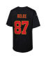 Big Boys Travis Kelce Black Kansas City Chiefs Super Bowl LVIII Patch Carbon Fashion Game Jersey