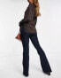 Фото #4 товара River Island amelie mid rise flare jean in dark denim