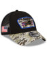 ფოტო #1 პროდუქტის Men's Black-Camouflage Buffalo Bills 2021 Salute To Service Trucker 9FORTY Snapback Adjustable Hat